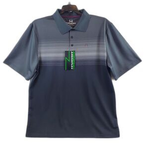 Cinch Polo Shirt Arenaflex Gray Mens Medium M Golf Western Ranch Chore NWT